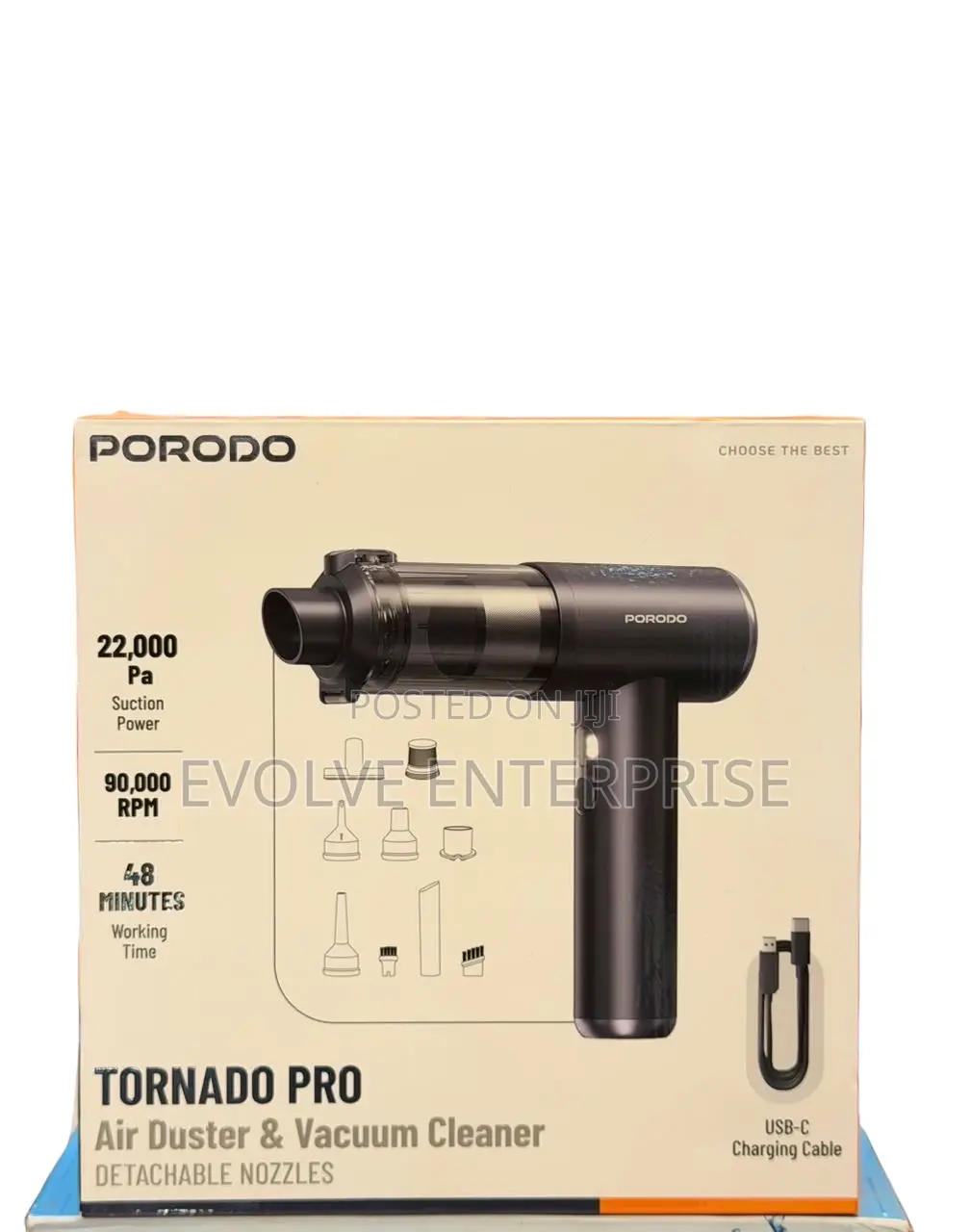 Porodo 140w Blower Plus Vaccum Cleaner With 22kpa 8000mah Battery