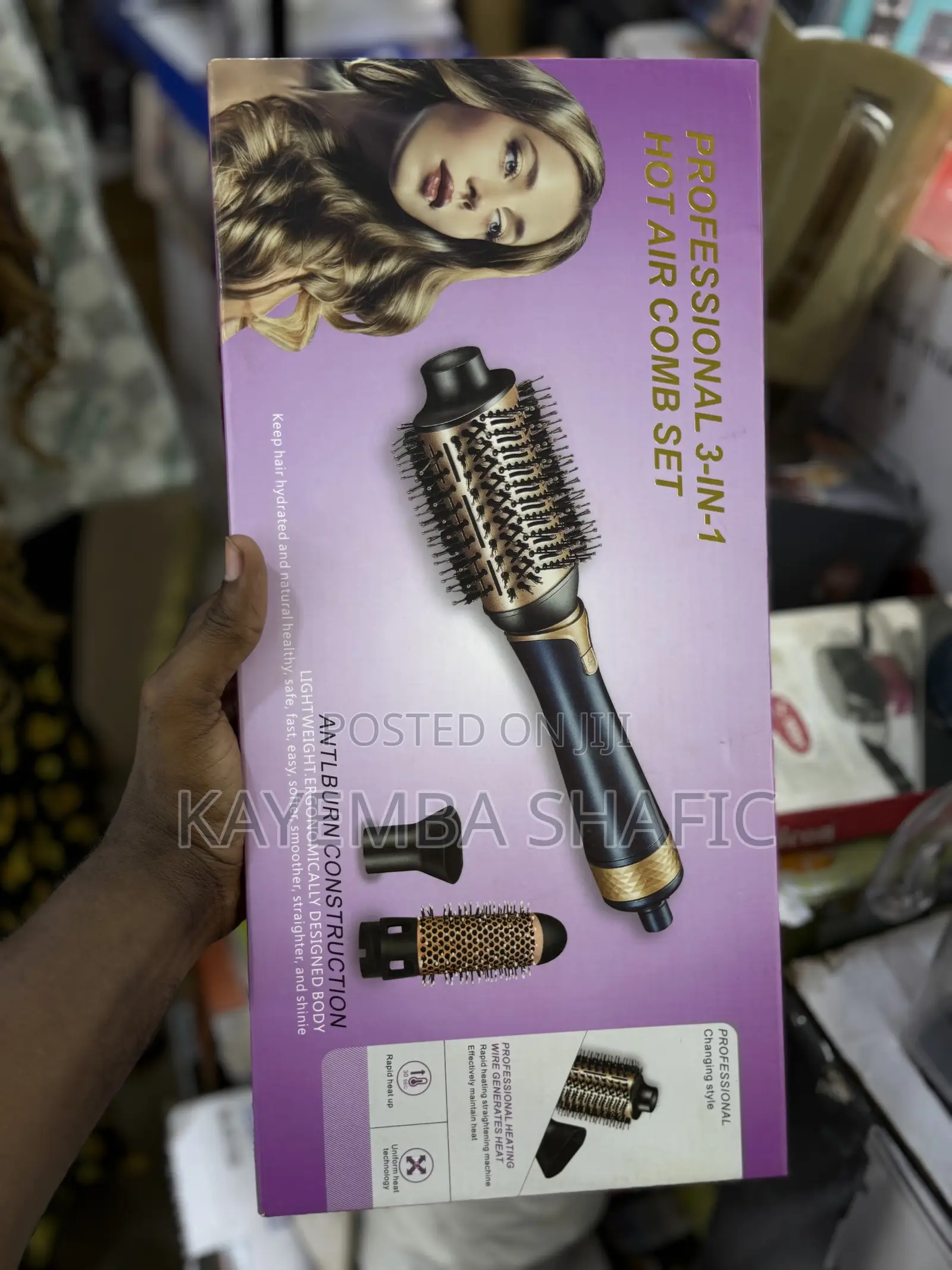 Professional 3-in-1 Hot Air Comb Set – Brand New