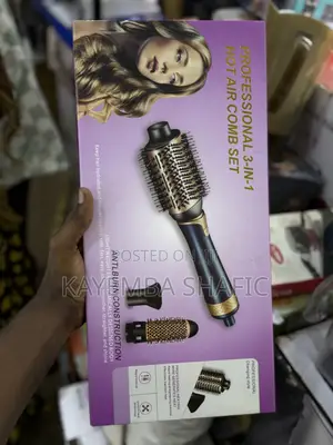 Professional 3-in-1 Hot Air Comb Set – Brand New
