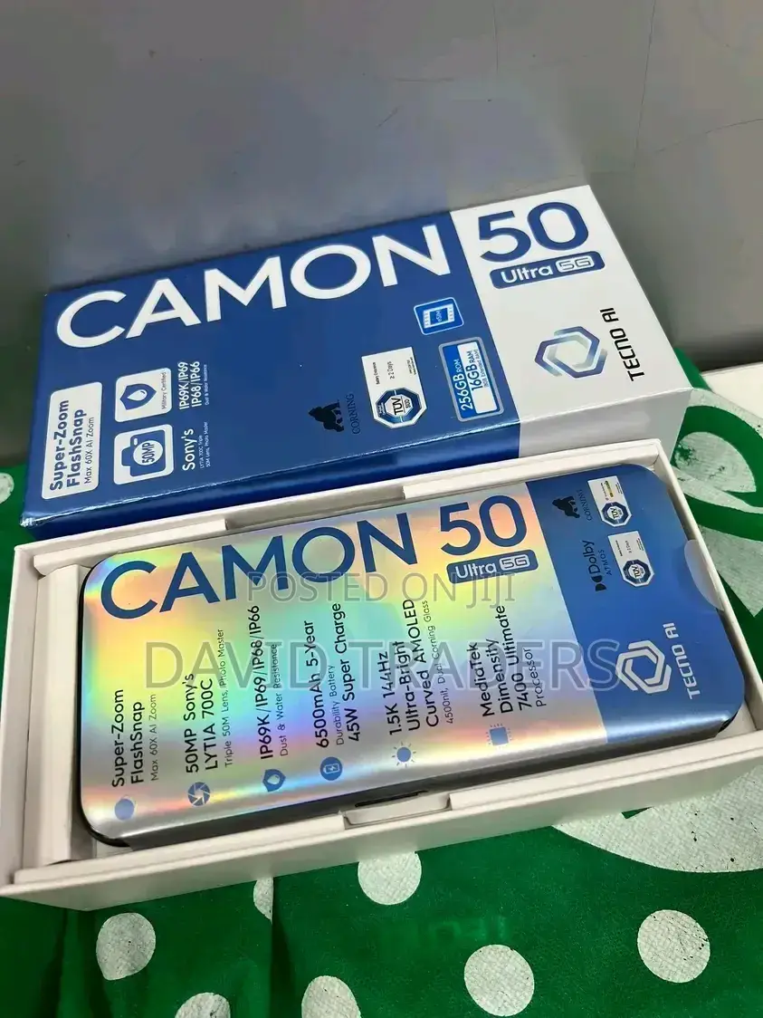 New Tecno Camon 50 Pro 256 GB Black