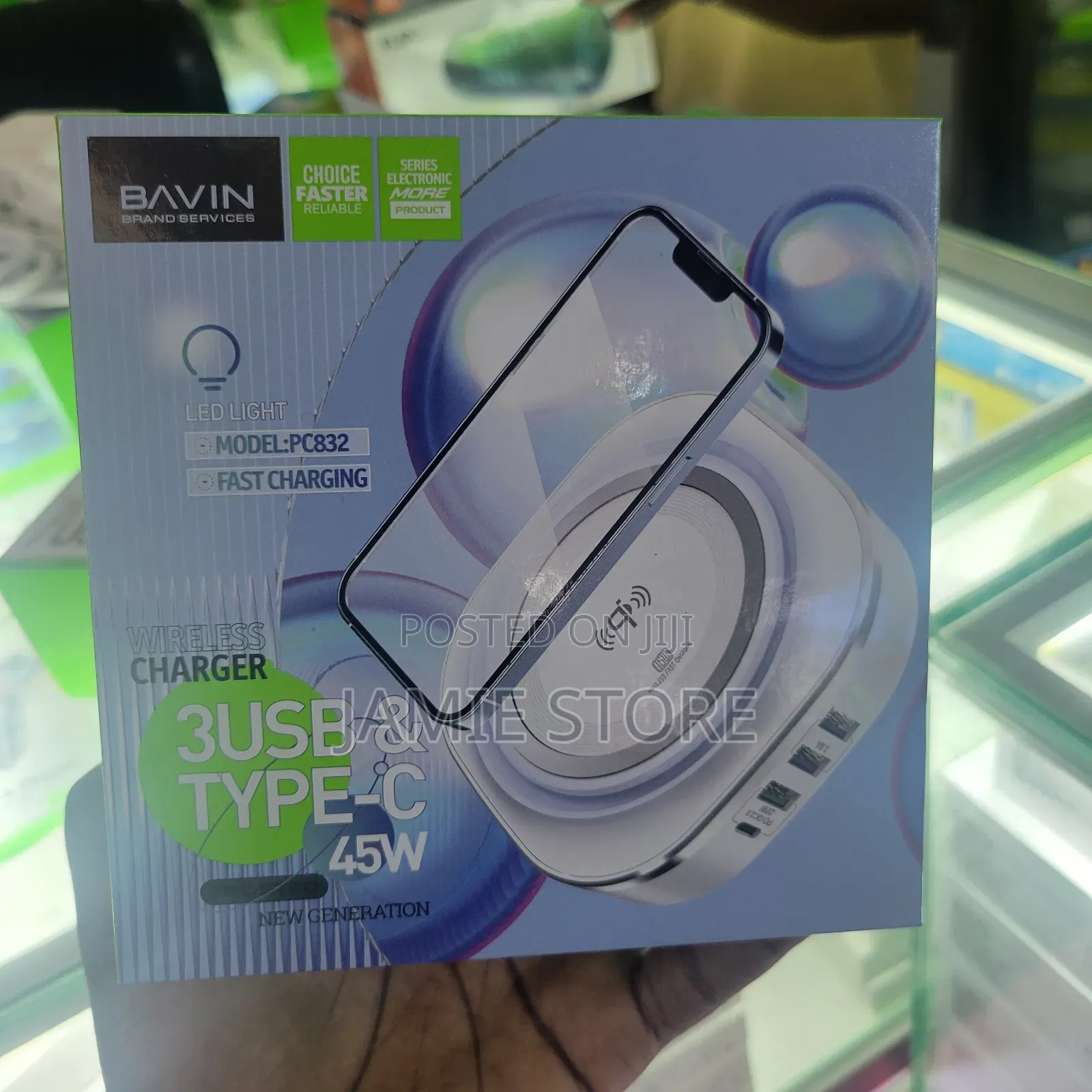 45w Wireless Charger and 3.0 Usb Charging Ports