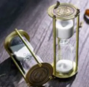 Vintage Metal Hourglass Sand Timer With Clear Glass