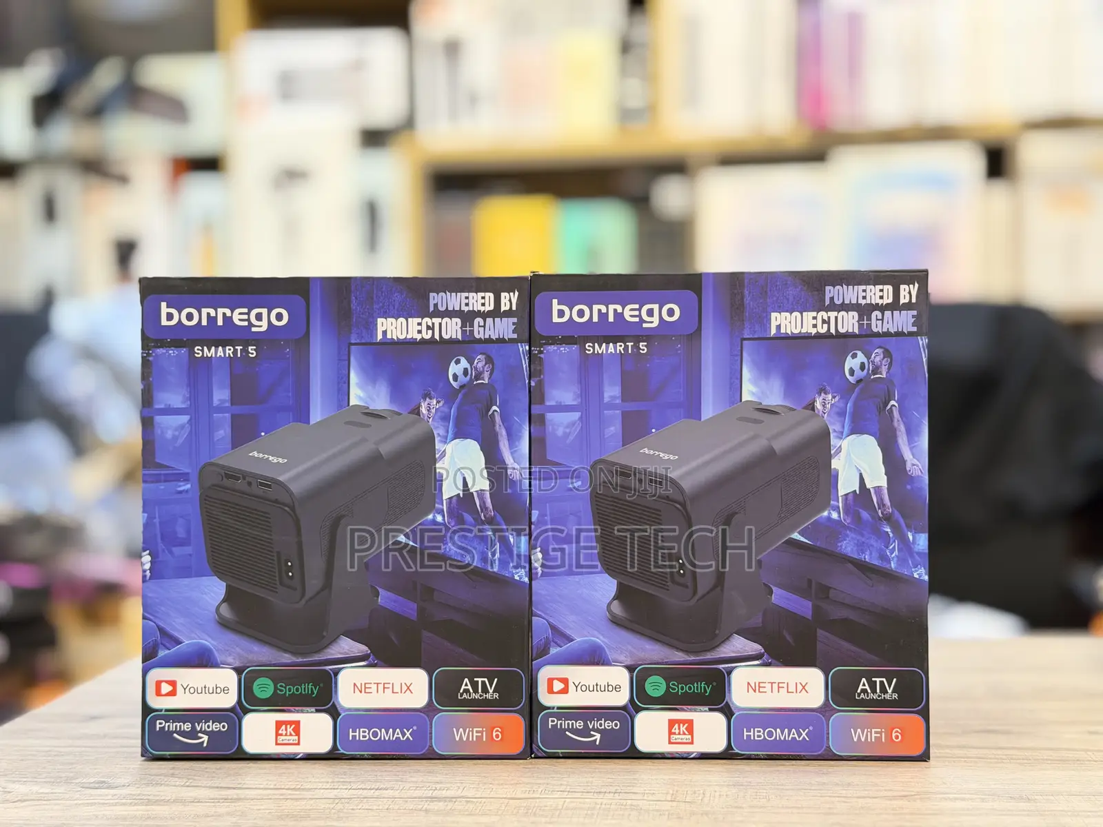 Borrego Smart 5 Portable Projector With Dual Built-in Game Console