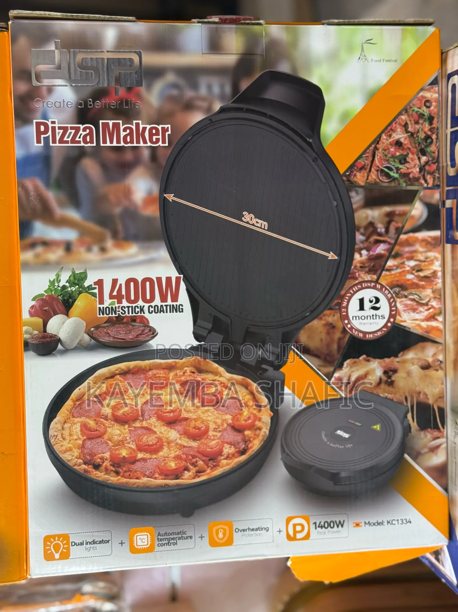 DSP Electric Pizza Maker Multi-Cooker (1400w, 30cm)