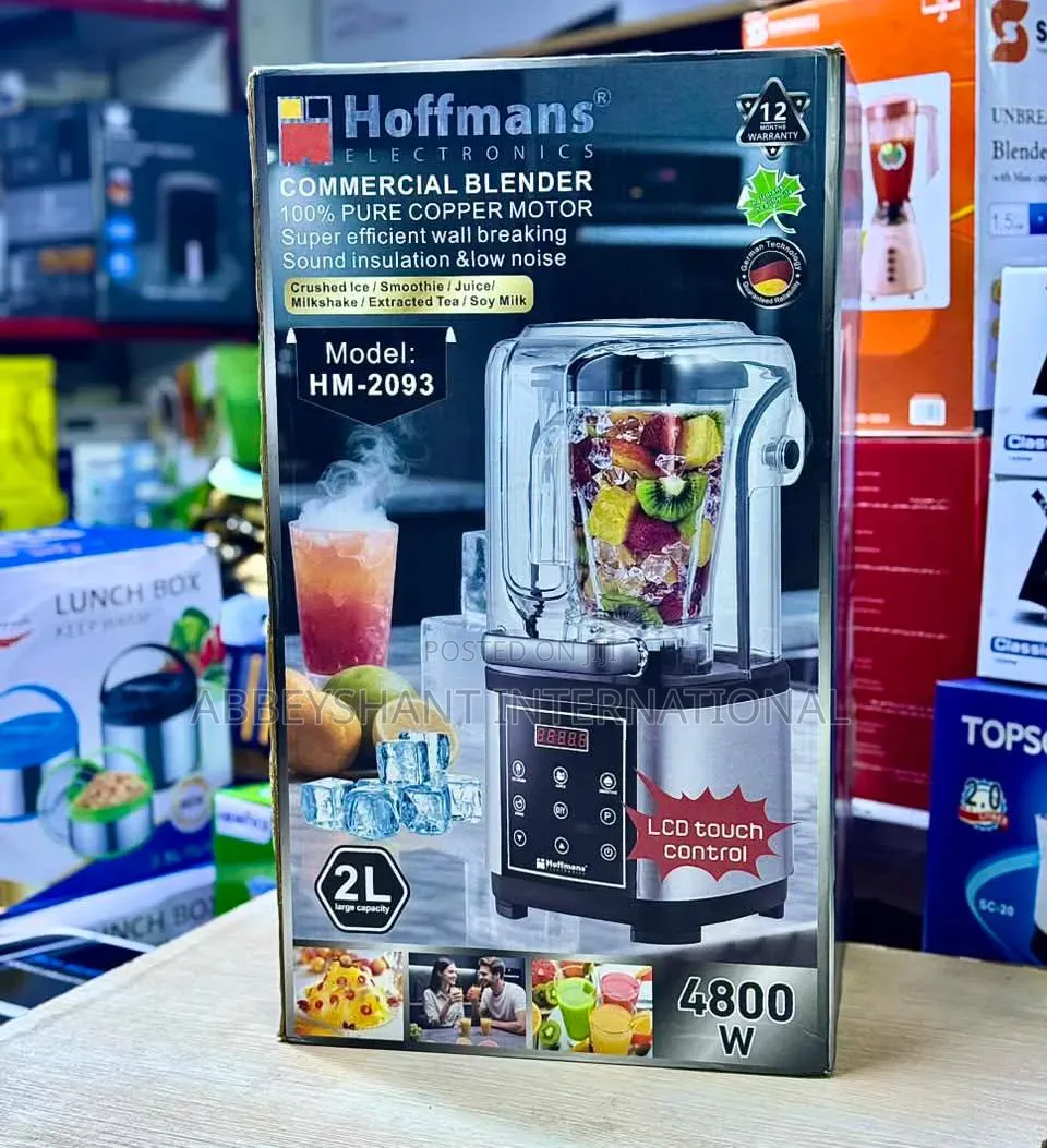 2 Litres Hoffmans Commercial Silent Blender With LCD Touch Control