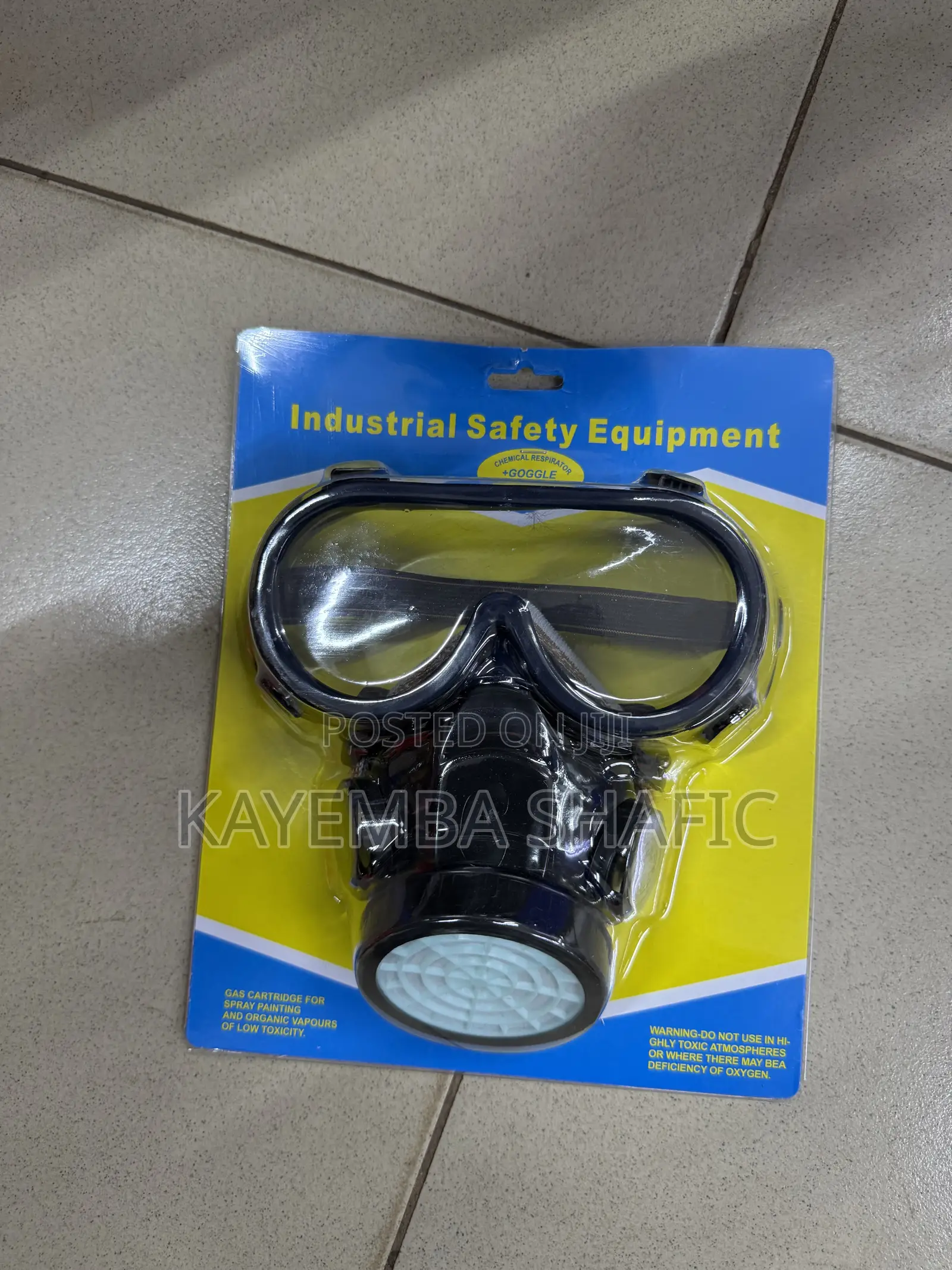 Industrial Chemical Respirator Mask With Safety Goggles Set