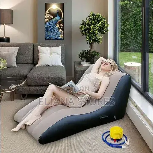 Flocked Lounge Inflatable Sofa