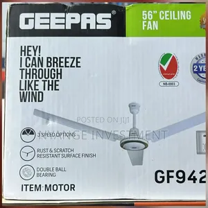 Geepas 56-Inch Ceiling Fan (Model Gf9428) in White
