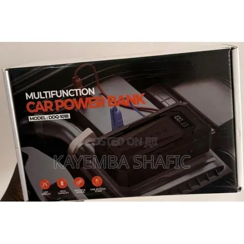 Portable Car Jump Starter Kit and Power Bank - Black