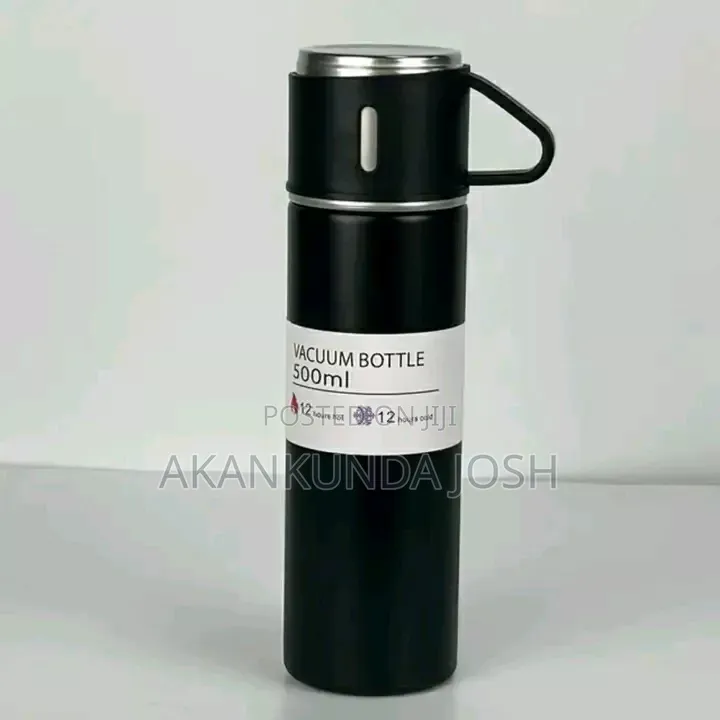 Double Wall 500ml Vaccum Flask Set With 3 Cups