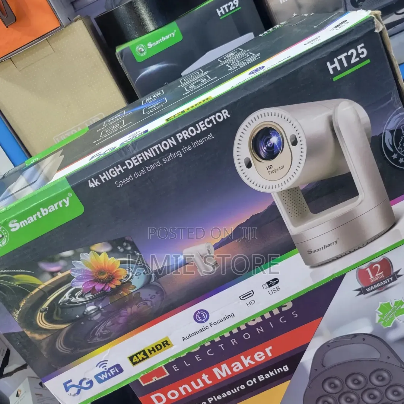 Smartbarry Ht25 Rechargable Smart Projector