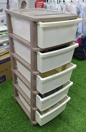 Brown 5 Layers Plastic Cabinet