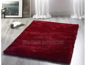 Maroon Soft Bedside Carpet