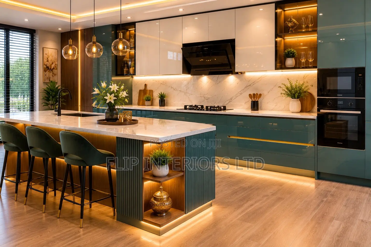 Luxury Modern Acrylic Kitchen Interior Finishing Solutions