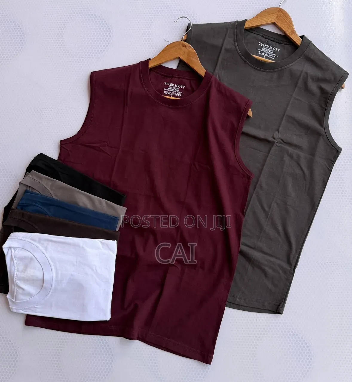 Tyler Scott Branded Cotton Sleeveless Muscle Tank