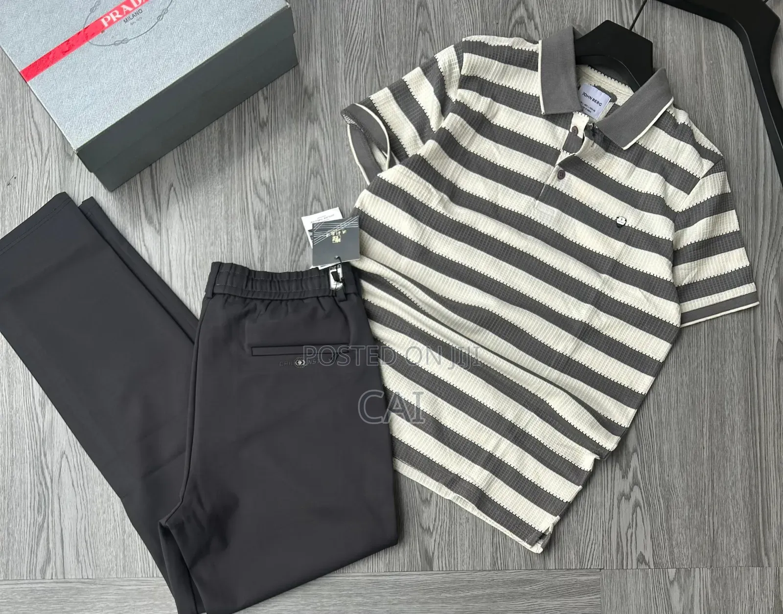 Premium Casual Men's Polo Shirts and Jogger Pants.