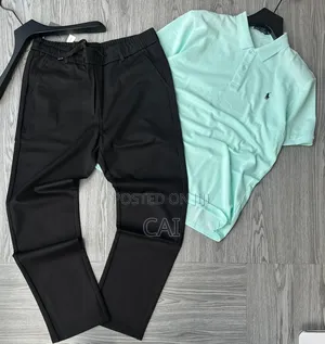 Premium Casual Men's Polo Shirts and Jogger Pants.