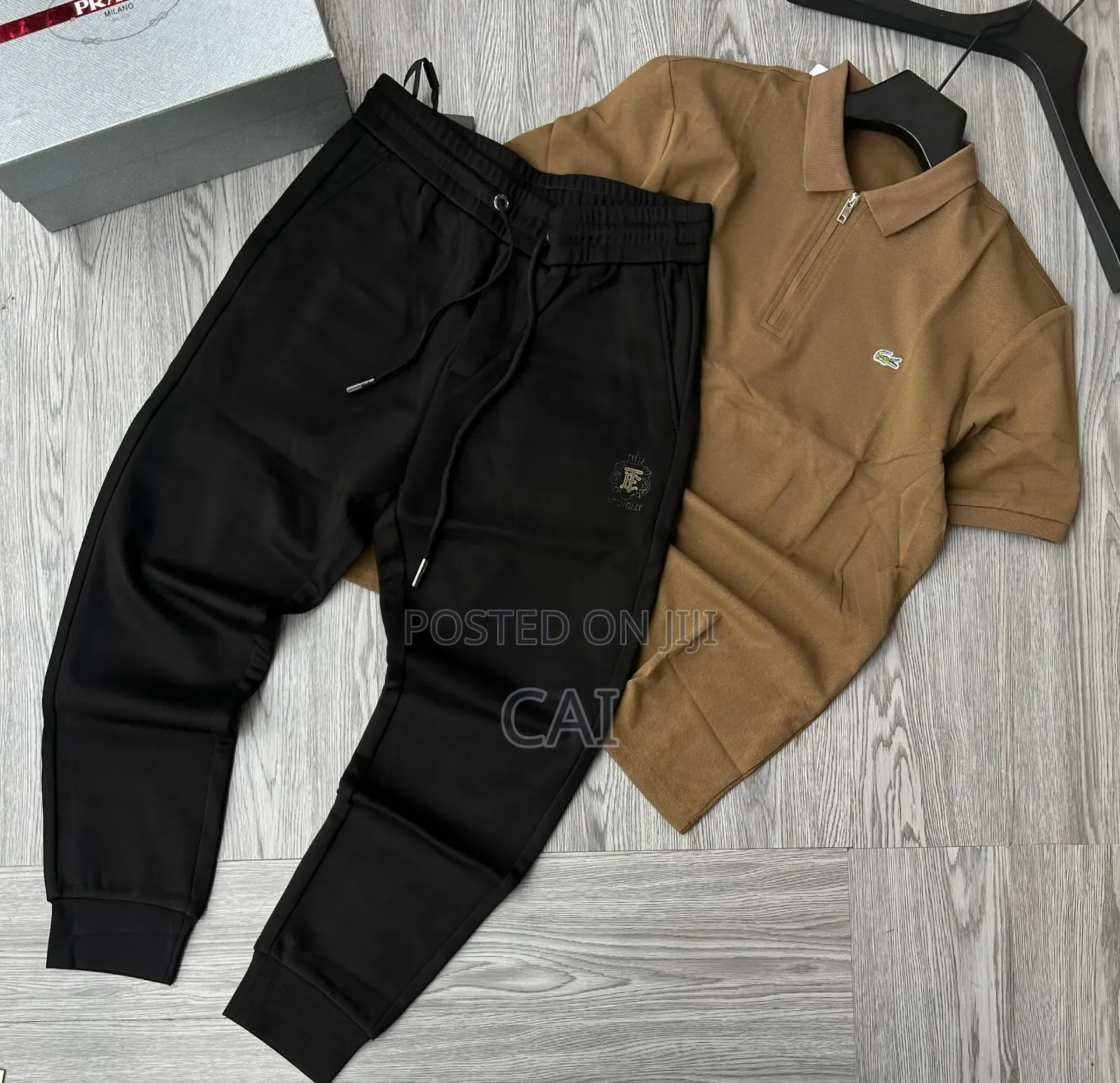 Premium Casual Men's Polo Shirts and Jogger Pants.