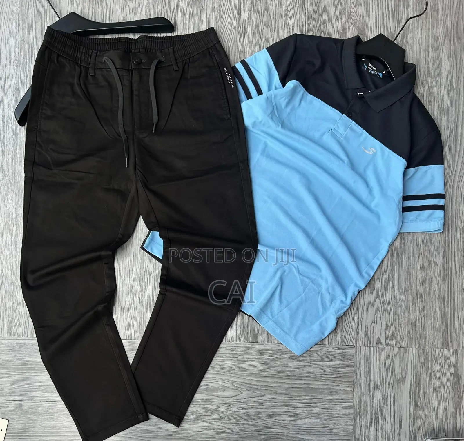 Premium Casual Men's Polo Shirts and Jogger Pants.