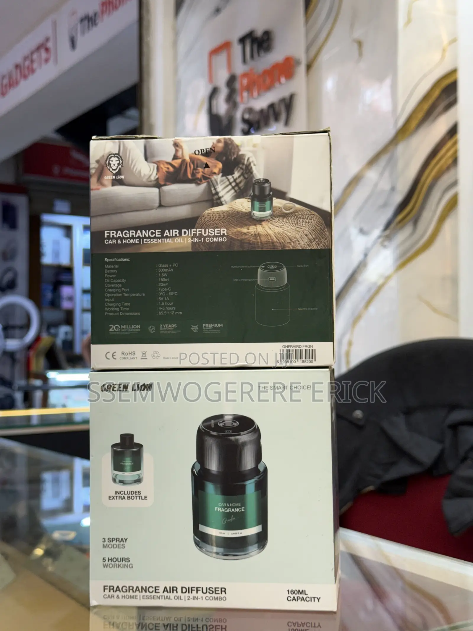 Green Lion Air Diffuser Includes Extra Bottle