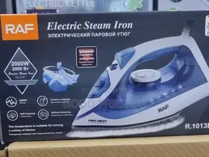 Raf 2000w Electric Steam Iron in Blue and White.