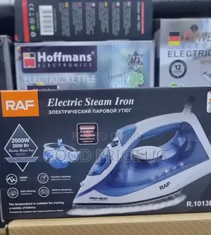 Raf 2000w Electric Steam Iron in Blue and White.