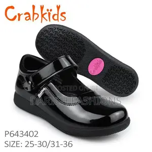 School Shoes for Girls With a Wet-Look Finish