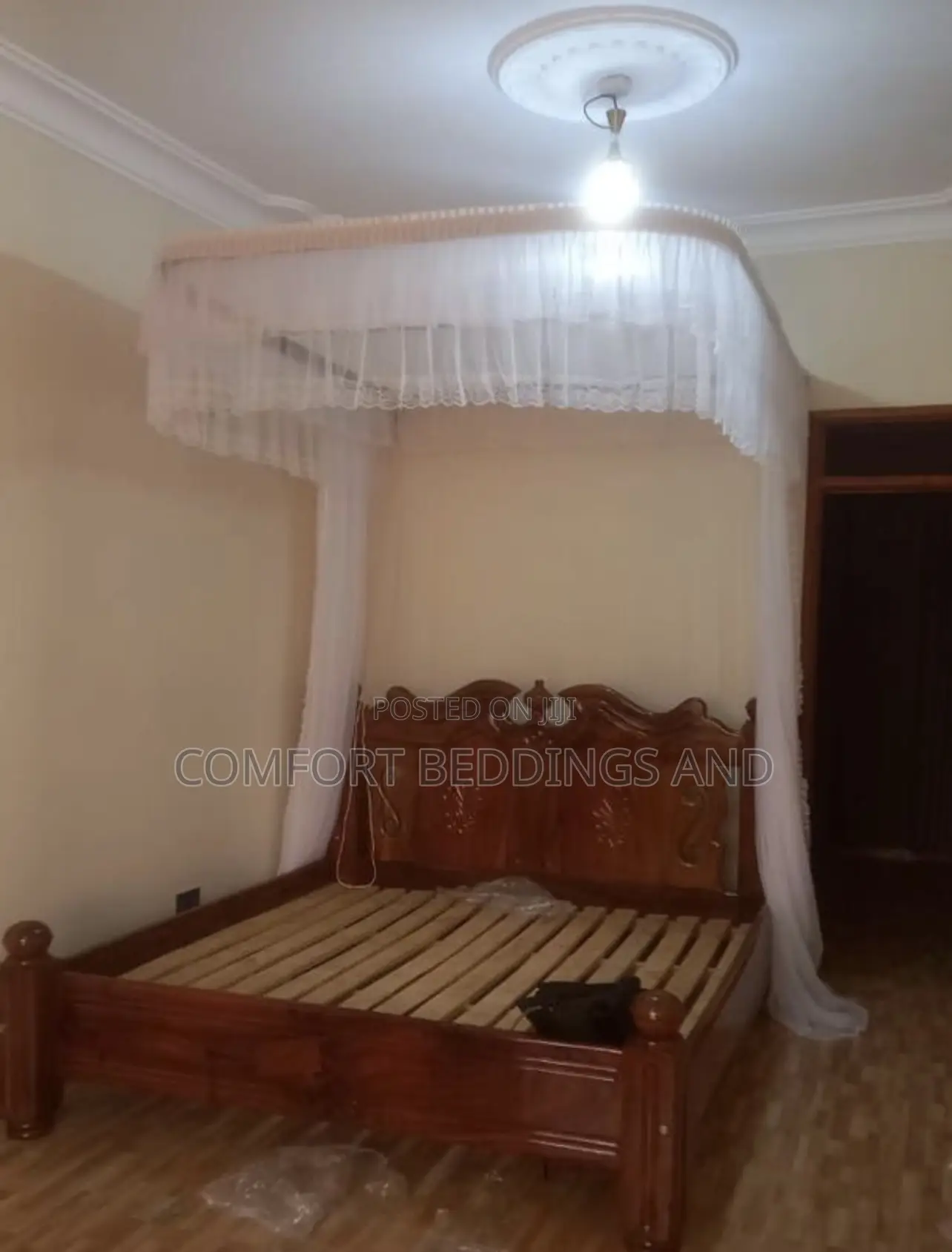 Lace Wall Mount Mosquito Net White