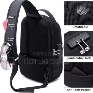 Duslang Crossbody, Shoulder Backpack Chest Bags With Usb Charger Port