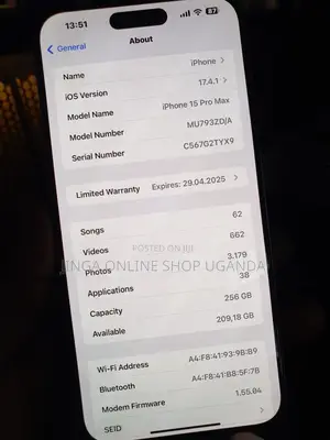 Apple iPhone 15 Pro Max 256 GB Gray
