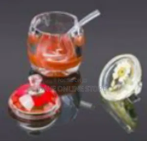 2-Piece Set of Clear Condiment/Sauce Dispensers With Spoons Tray