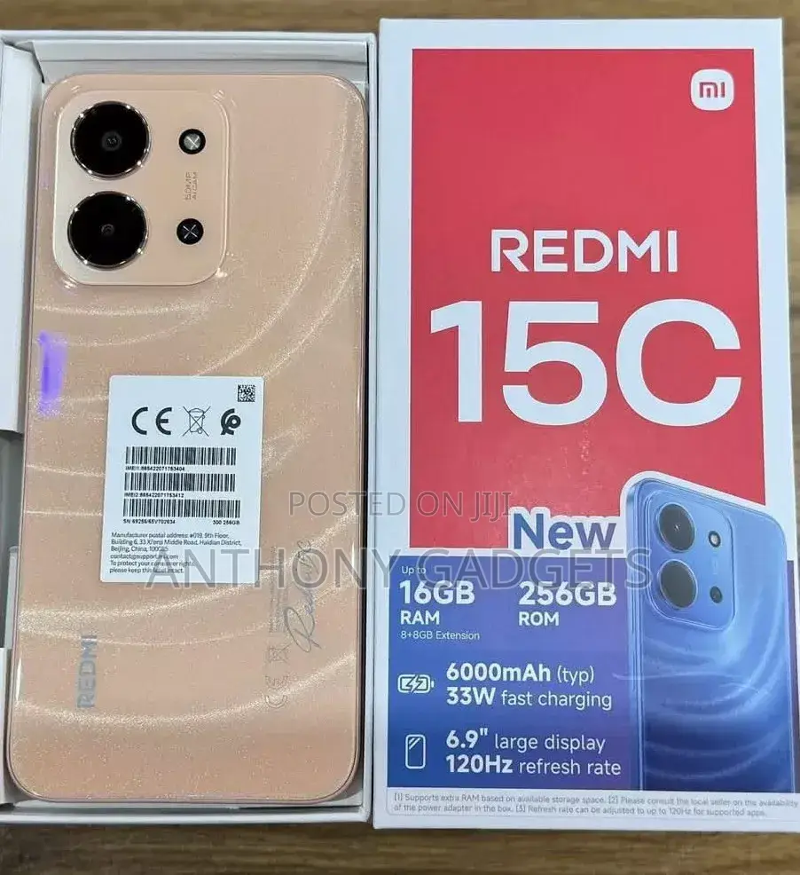 New Xiaomi Redmi 15C 4G 256 GB Rose Gold