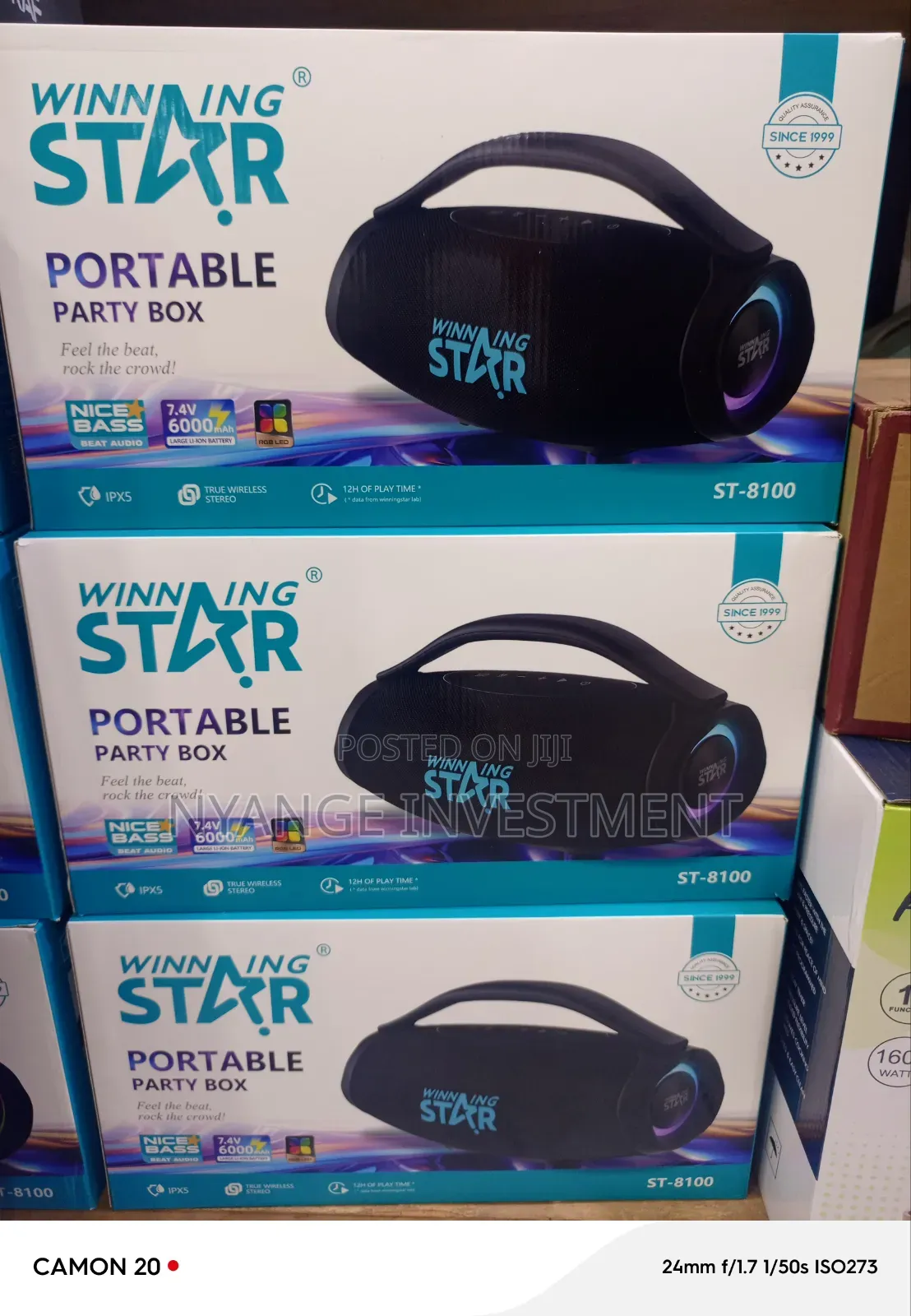 Portable Party Box Wireless Speaker . Winning Star