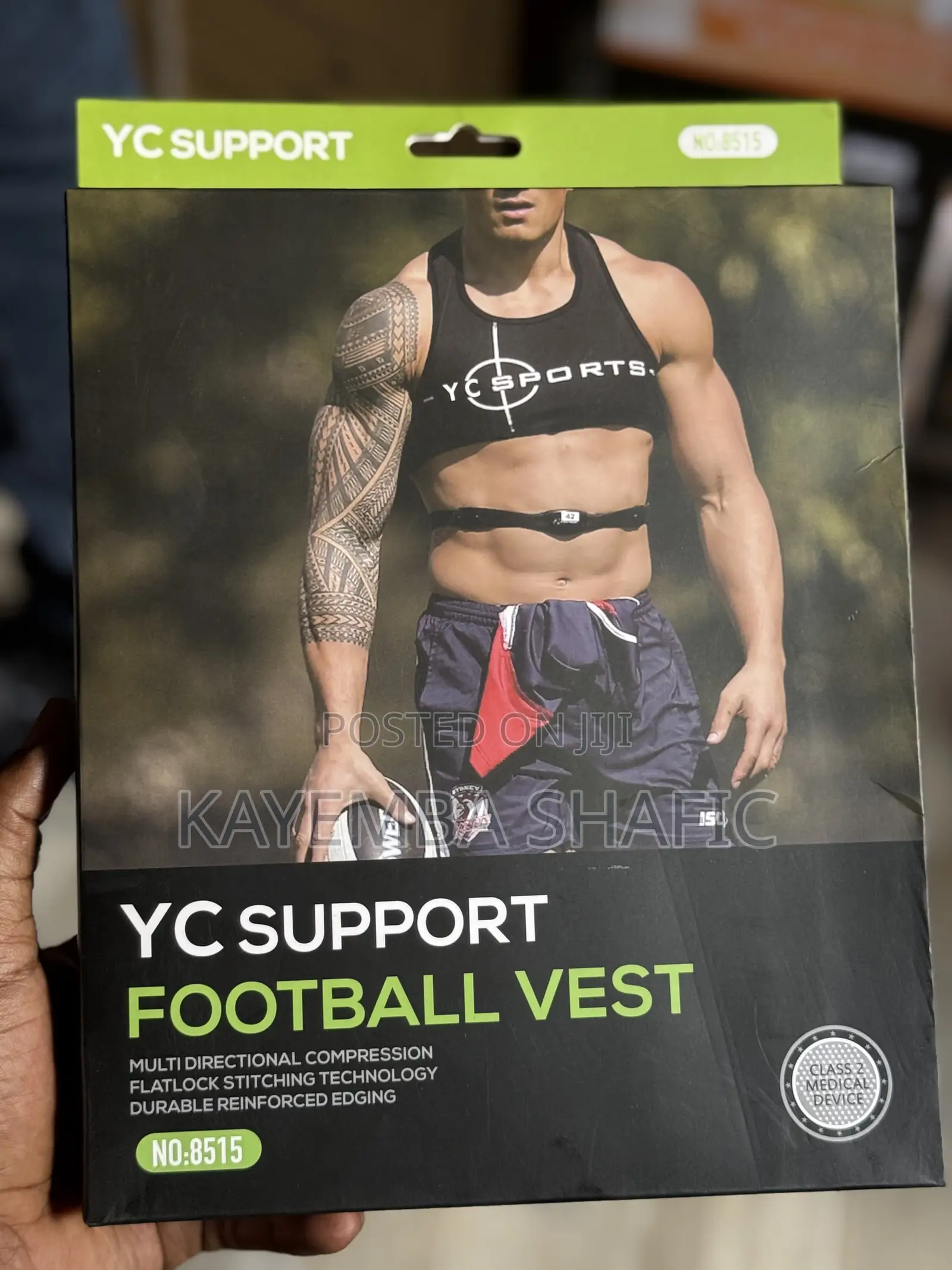 Yc Support Football Vest Compression Sports Bra (Brand New)