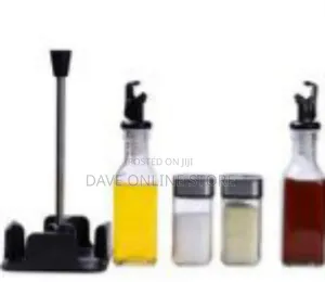 4-Piece Oil, Vinegar, and Spice Cruet Set