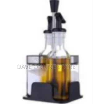 4-Piece Oil, Vinegar, and Spice Cruet Set