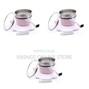 Electric Steaming,Boiling, Frying Pan Saucepans,1.6 Litres-Pink