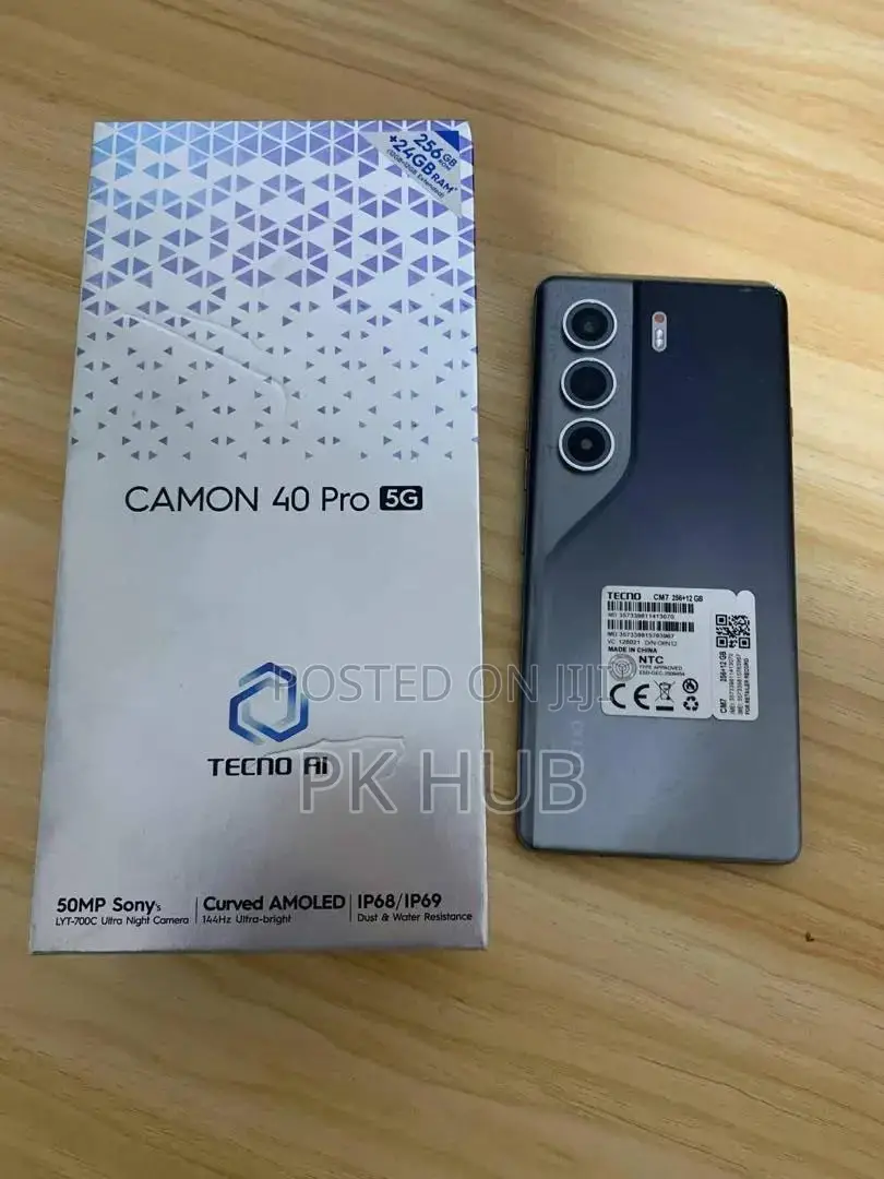 New Tecno Camon 40 Pro 5G 256 GB Black
