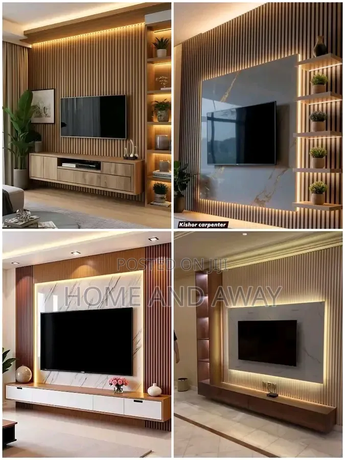 Wall Fluted Tv Units/Stands From 1,680,000/- In Any Colour/Design