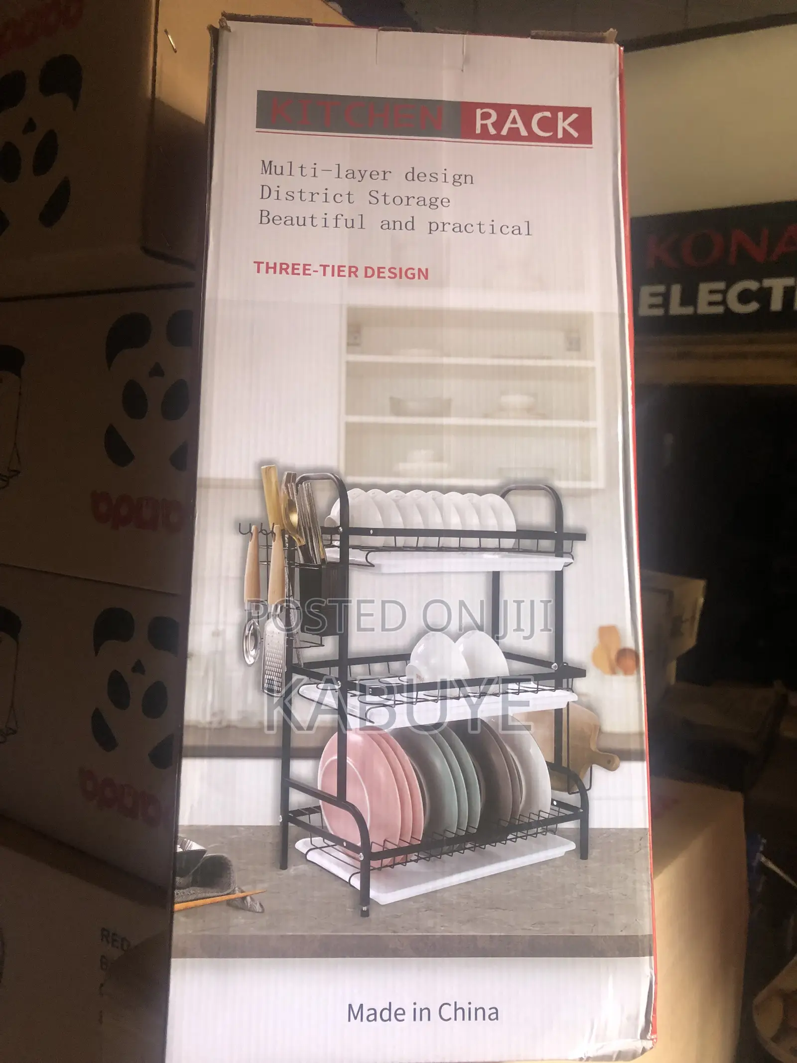 3-Tier Dish Rack Drainer