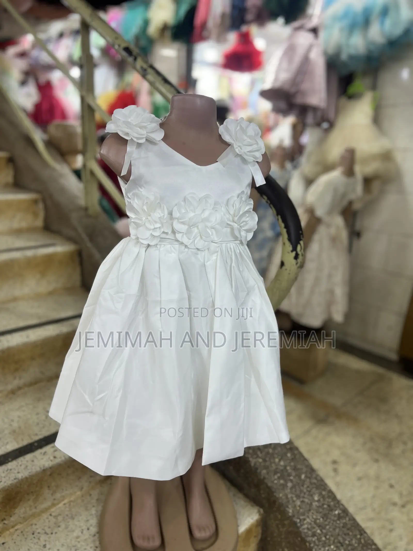 Pure White Satin Fabric Turkish Dresses 1-3 Years