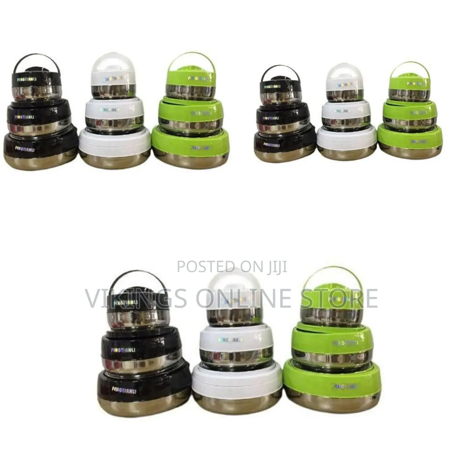 1 Set of 3pc Thermo Insulated Food Warmer Hot Pots Serving Dishes