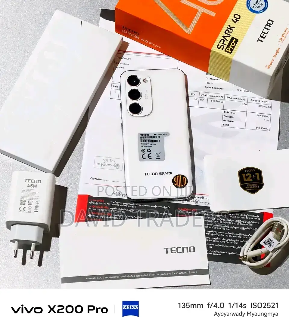 New Tecno Spark 40 Pro+ 256 GB White