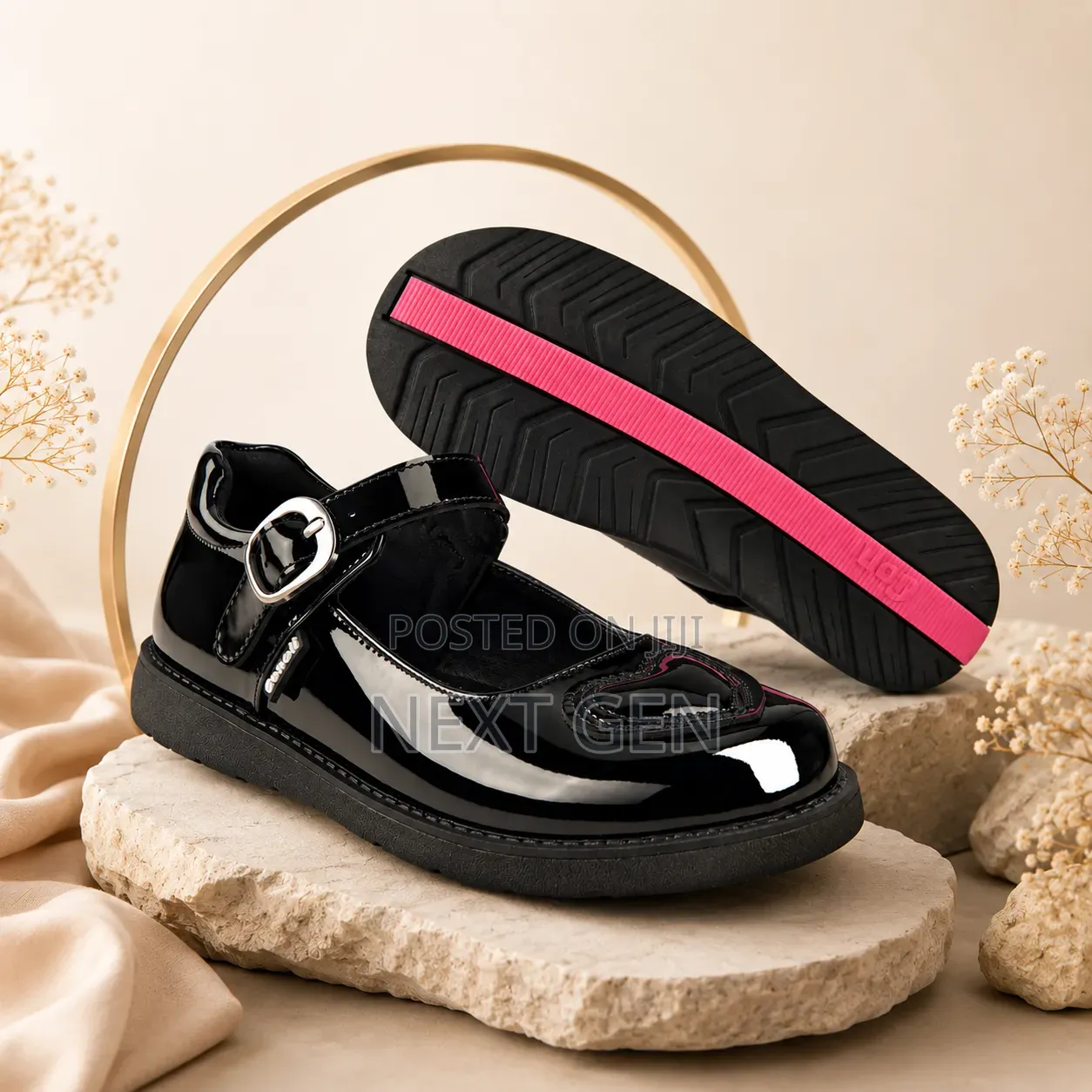 Girls Black School Shoes