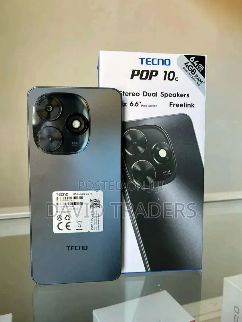 New Tecno Pop 10C 128 GB Gray