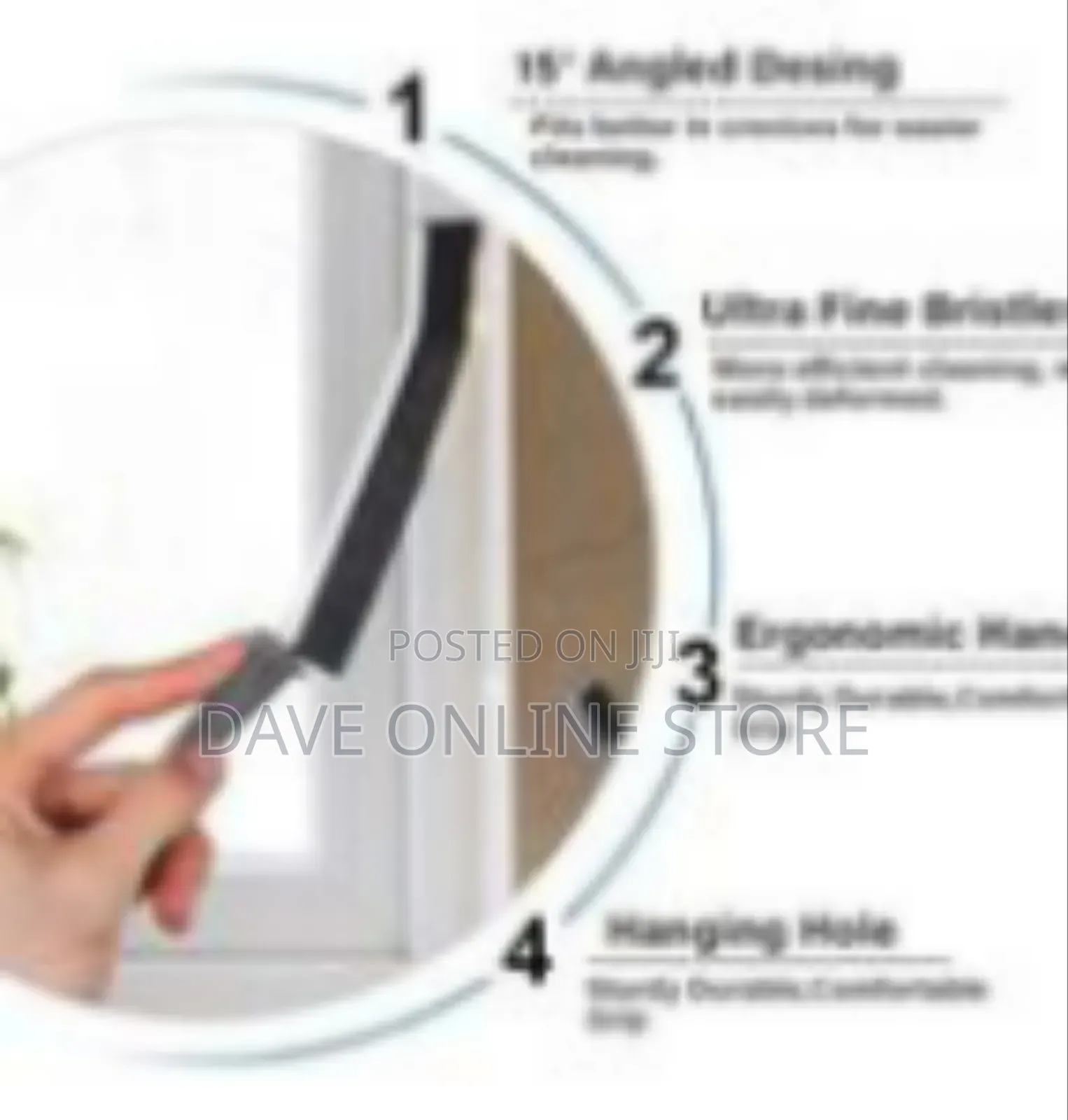 Hard-bristled Crevice Cleaning Brush Designed For Deep Cleaning