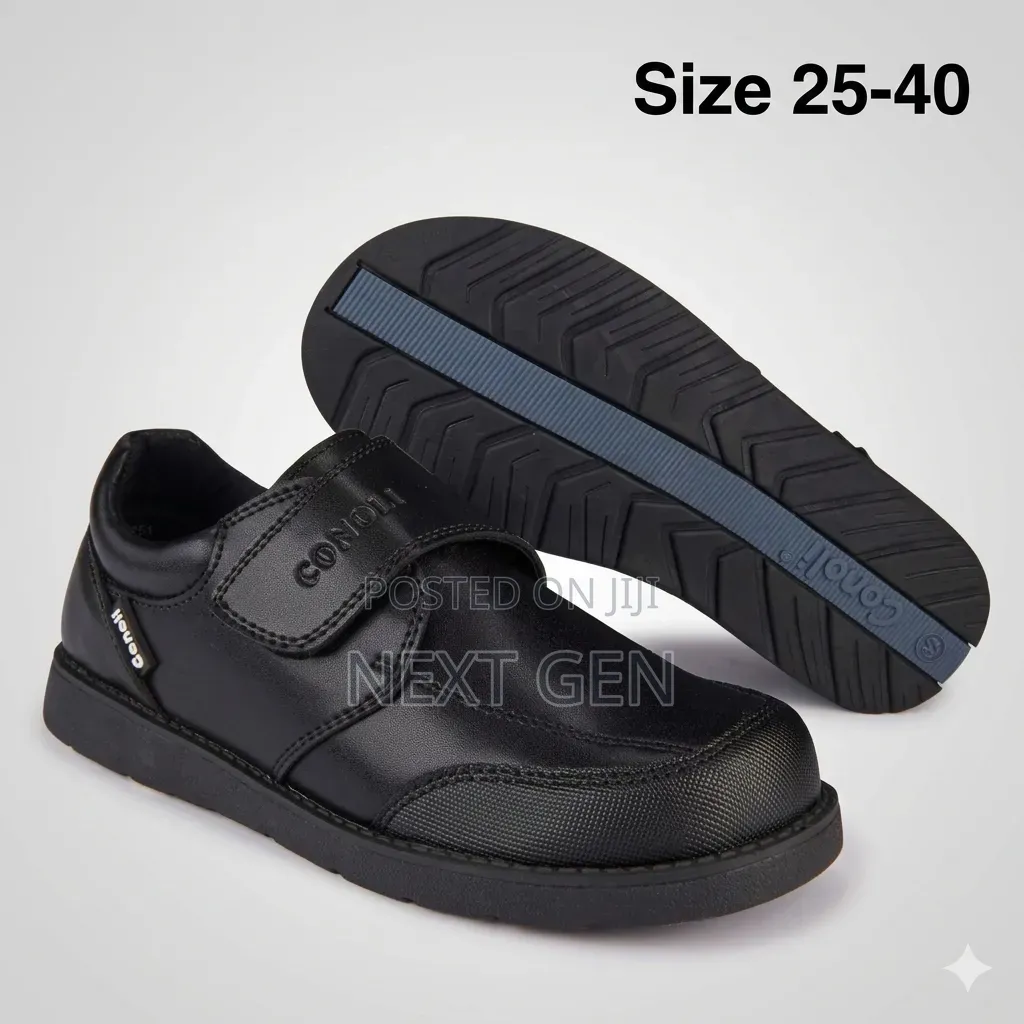 Girls Black School Shoes