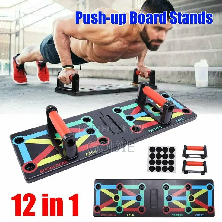 Portable, Foldable Push-Up Board