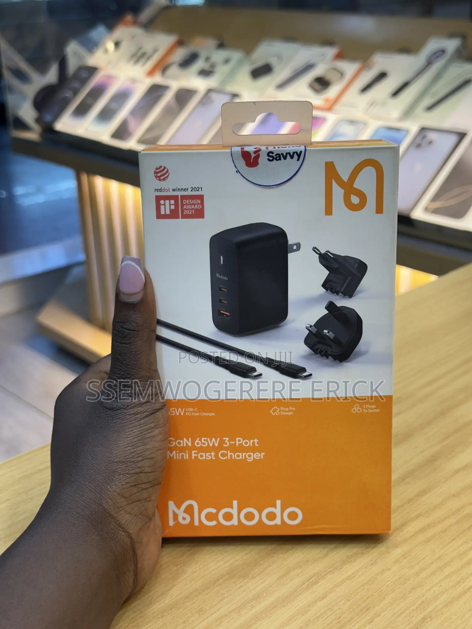 McDodo Gan 65w 3-Port Mini Fast Charger