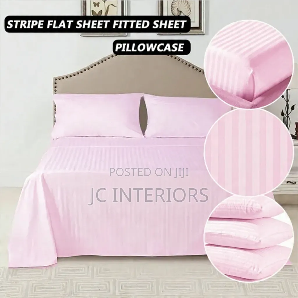 3pcs Fitted Bedsheets ( 1flat, 1 Fitted, 4 Pillow Cases)